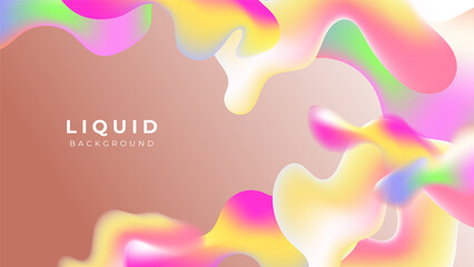 Modern colorful vivid vibrant gradient liquid fluid abstract background with blob shapes