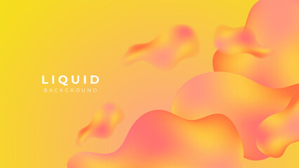 Modern colorful vivid vibrant gradient liquid fluid abstract background with blob shapes