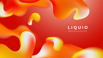Modern colorful vivid vibrant gradient liquid fluid abstract background with blob shapes