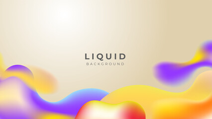 Modern colorful vivid vibrant gradient liquid fluid abstract background with blob shapes