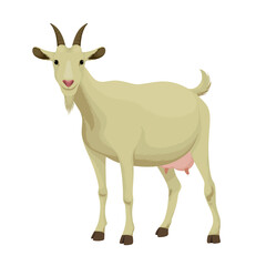 Goat Cute Character Clipart Cartoon Drawing Illustration Vector