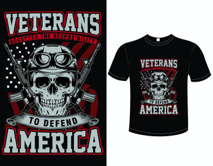 veterans accepted the responsibility to defend America
_Veteran T Shirt Design
