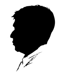 Man face. Vector drawing icon
