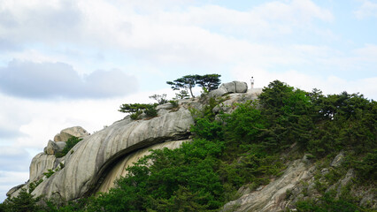 Granite Hill and Skyline of Bukhansan Mountain