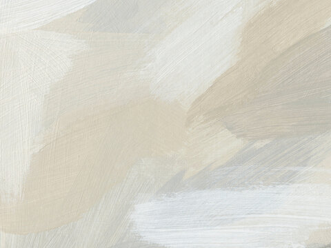 Abstract art background with paint brush strokes. Hand painted acrylic texture in neutral colors