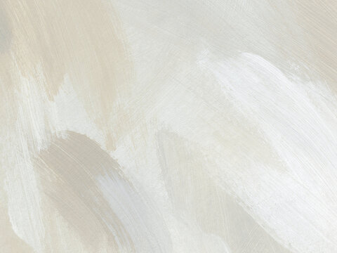 Abstract neutral art background with paint brush strokes. Hand painted acrylic texture template