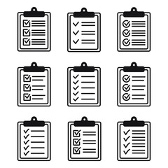 Clipboard icon. Checklist sign symbol for web site and app design.