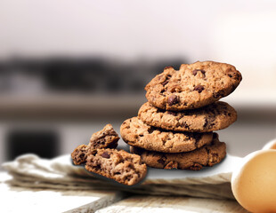 chocolate chip cookies on a plate