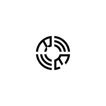 recommend clip art: ER circle line logo initial concept with high quality logo design