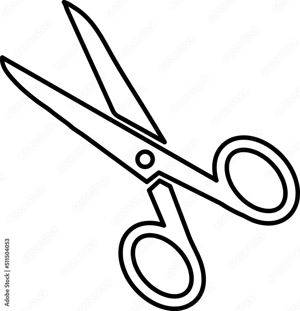 Poster vector scissors with cut lines. set of cutting scissors line art.eps