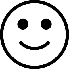 smile icon happy face outline isolated on white background. vector