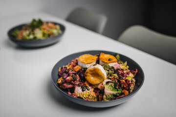 vegetable salad with the cheese