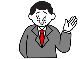 穏やか表情のするスーツ姿の男性