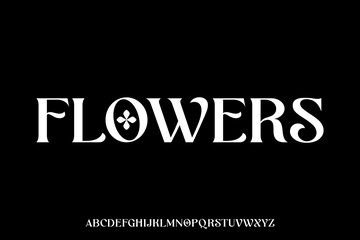 Obraz premium Elegant luxury natural display font vector