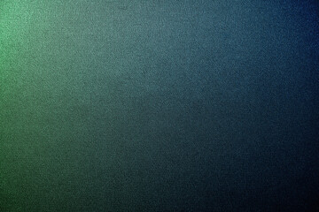 Green blue abstract background. Gradient. Dark colorful background for design. Toned shiny fabric surface.