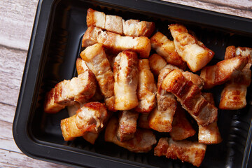 Samgyeopsal, fresh raw pork belly 