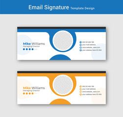 Email signature or email footer and personal social media design template	
