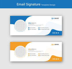 Email signature or email footer and personal social media design template	
