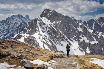 The wilderness of snow covered mountains