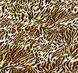 a metered pattern suitable for textiles consisting of wild animal skin