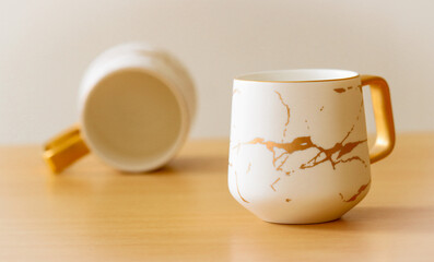 Coffee Mug with Gold Rim