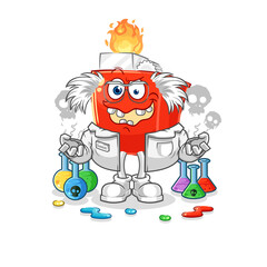 lighter mad scientist illustration. character vector