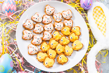 Easter Chocolate Covered Pretzel Bunnies and Ducklings