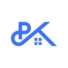 PK Property Initial Logo Vector