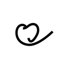 Happy Dental Heart Logo Vector