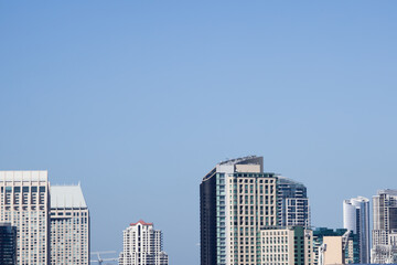 Fototapeta na wymiar Waterfront buildings in San Diego