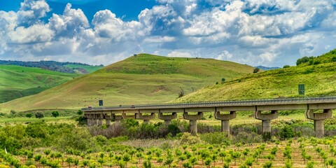 Fototapeta premium part of a highway in sicily