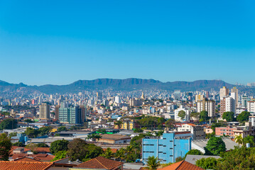 Vista panorâmica da Serra do Curral, em Belo Horizonte, Minas Gerais - obrazy, fototapety, plakaty