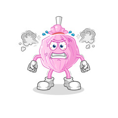 cute candy very angry mascot. cartoon vector