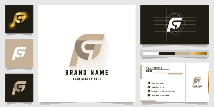 Letter FG or PG monogram logo