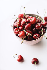 cherries in a bowl Summer time fruits cherry