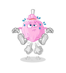 cute candy fart jumping illustration. character vector