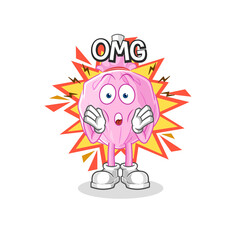 cute candy Oh my God vector. cartoon character