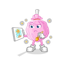 cute candy traditional painter cartoon character vector