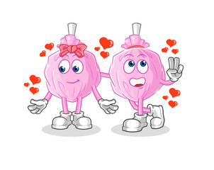 cute candy dating cartoon. character mascot vector