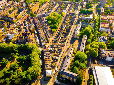 The Aerial View Of Shoreditch,  An Arty Area Adjacent To The Equally Hip Neighborhood Of Hoxton In London