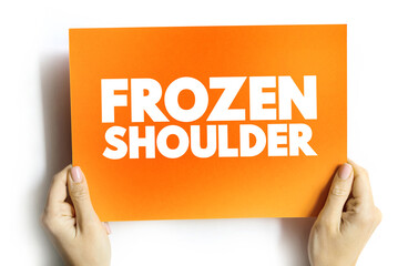 Frozen Shoulder text card, concept background