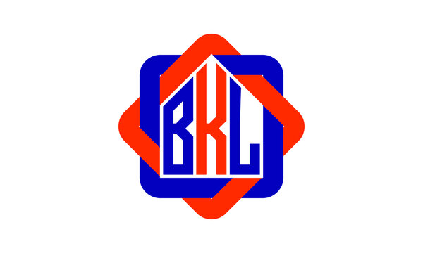 BKL three letter real estate logo with home icon logo design vector template | construction logo | housing logo | engineering logo | initial letter logo | minimalist logo | property logo |	