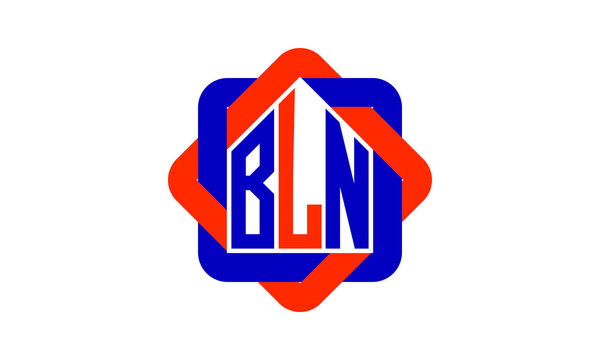 BLN three letter real estate logo with home icon logo design vector template | construction logo | housing logo | engineering logo | initial letter logo | minimalist logo | property logo |	