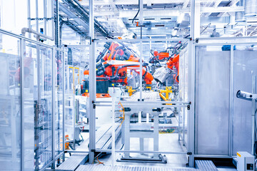 robots in a car plant