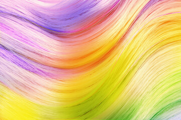 Beautiful multicolored hair as background, closeup view
