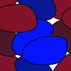 red blue sea stones pattern