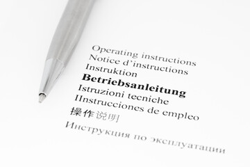 Mehrsprachige Betriebsanleitung