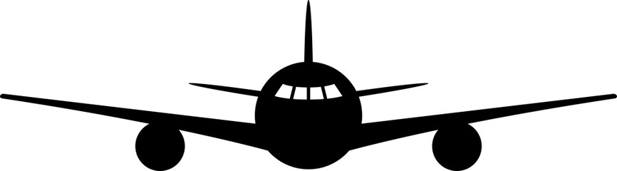 Airplane front view clipart