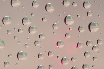 background of water drops on glass