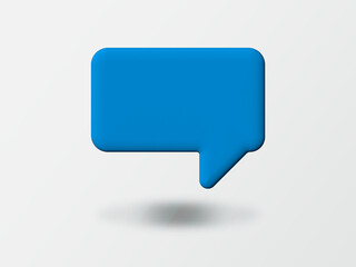 3d social media notification blank speech bubble pin